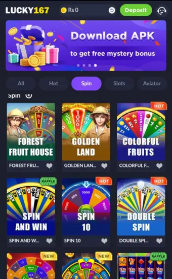 lucky game 167 bonus