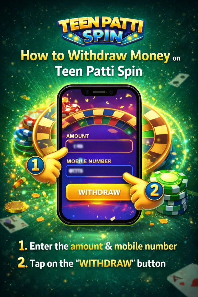 withdraw money on teen patti spin app