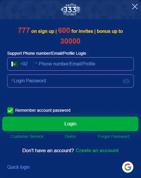 J33Bet Login