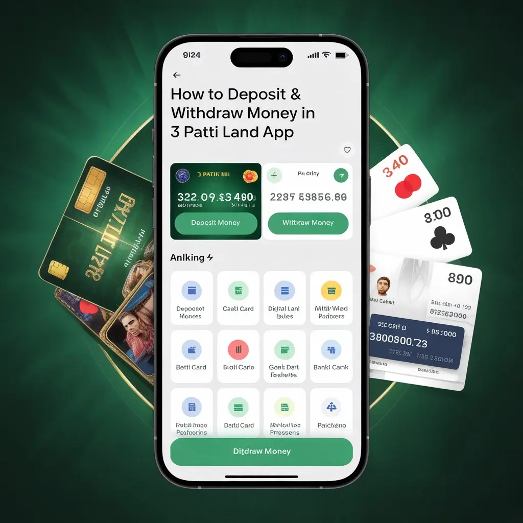 Deposit & Withdraw Money in 3 Patti Land App