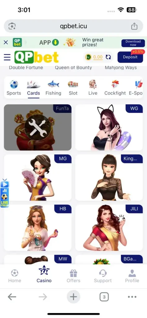 qp bet game