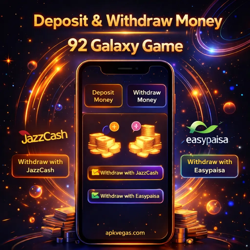 92 galaxy game deposit or withdraw money