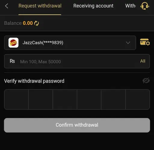 J188 Game Withdrawal