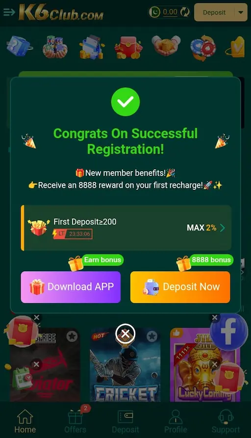 K6 Club Register
