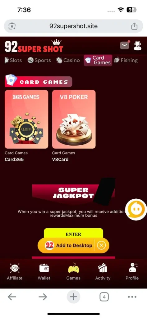 92supershot login
