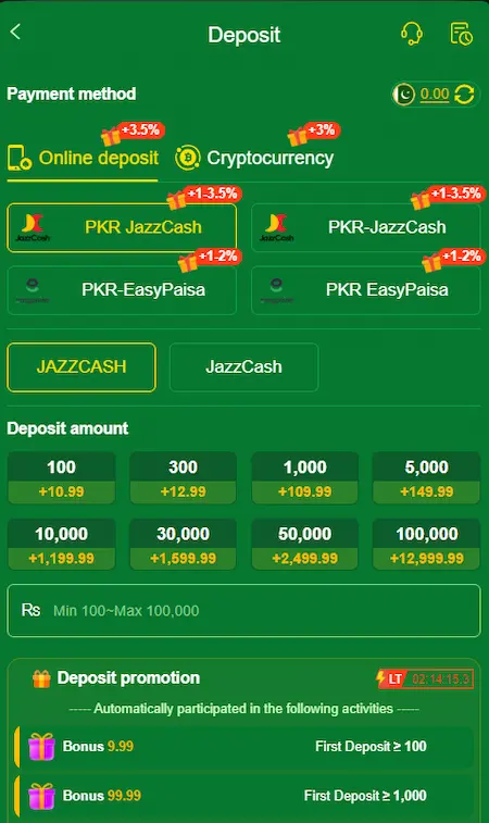 K8 Deposit