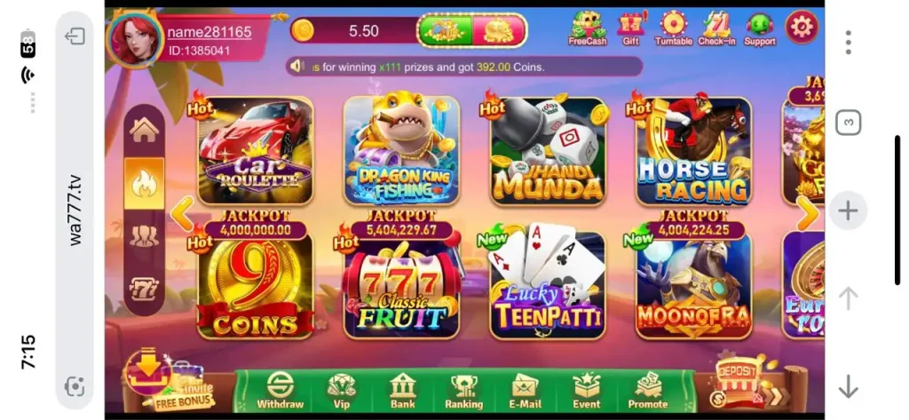 WA 777 game